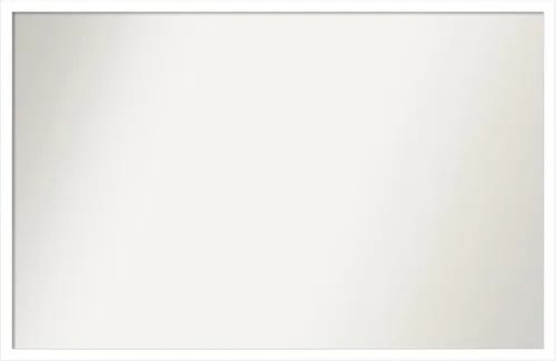 Vista 161 de Amanti Art Espejo de baño blanco para sobre el fregadero, 22 x 45 pulgadas, espejo de tocador rectangular blanco Lucie, marco de madera moderno