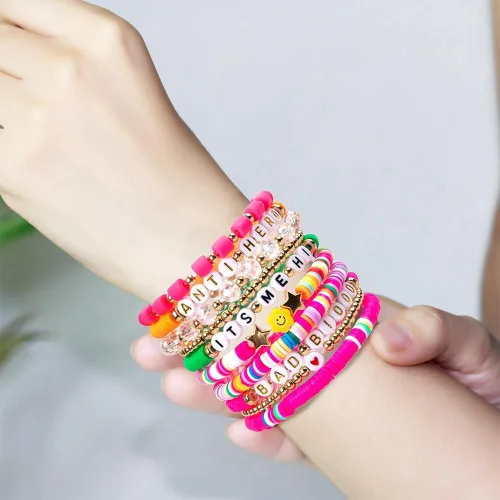 Vista 6 de Taylor Concert Outfit Merch Swift - Pulseras de amistad Eras Tour 1989 Swiftie Anti-héroe Fearless Midnight pulseras para mujeres y niñas