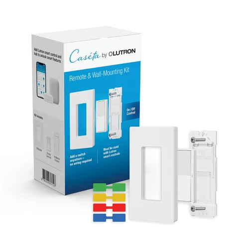 Vista 15 de Lutron Pico Mando de paleta para control de encendido/apagado de interruptores/reguladores inteligentes Caseta, PJ2-P2B-GBL, negro