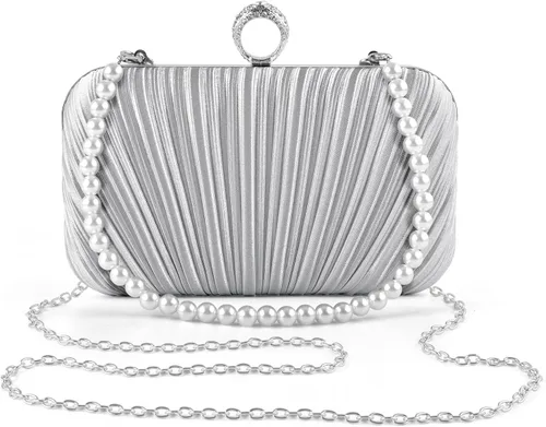 Vista 7 de PACETAP Bolso de noche para mujer, bolso de mano, correa de cadena, bolso de hombro para boda, fiesta, cóctel, baile de graduación, cena Chain
