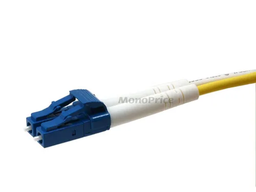 Vista 2 de Monoprice Cable de fibra óptica, LC/SC, modo único, dúplex - 9.8 ft (tipo 9/125) - amarillo