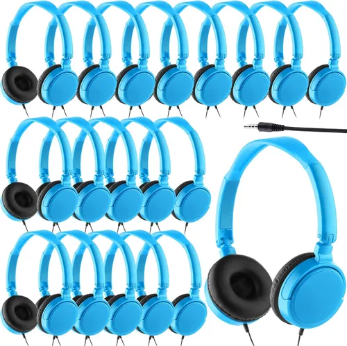 Vista 13 de Yunsailing Paquete de 6 auriculares para el aula a granel, auriculares con Negro