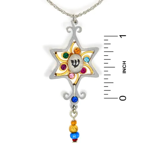 Vista 3 de seeka Estrella de David el collar Judaico de la Artazia Colección n0063