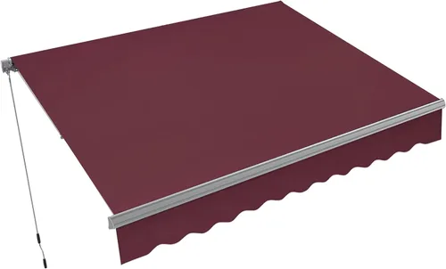 Vista 11 de MCombo Toldo de patio de 8 x 7 pies para toldos retráctiles manuales (blanco hueso, 8 x 7 pies) Aluminum Frame; 280g/m² Polyester Fabric; Fabric