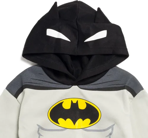 Vista 6 de DC Comics Justice League Superman Batman - Conjunto de sudadera con capucha y pantalones de forro polar para niños pequeños a grandes