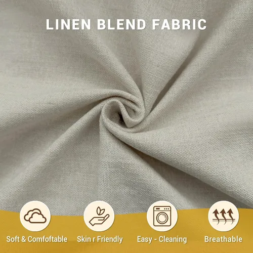 Vista 3 de Sofá modular Cloud para sala de estar, sofás de mezcla de lino en forma de L, modernos sofás de nube de asiento profundo, sofás seccionales Beige