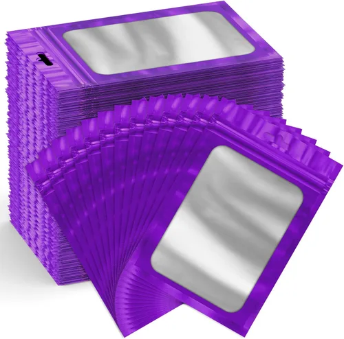 Vista 7 de Funfery Paquete de 300 bolsas resellables para almacenamiento de alimentos, bolsas transparentes de Mylar, bolsa de embalaje, comestibles, bolsa a