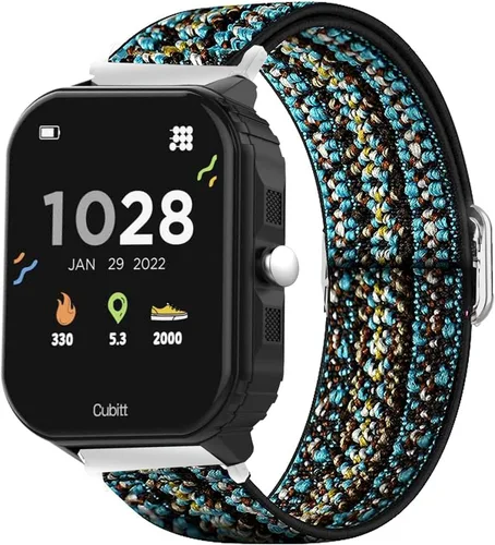 Vista 7 de Lamshaw Correa de reloj inteligente compatible con Cubitt para adolescentes, correa de repuesto ajustable de nailon elástico, accesorios compatibles