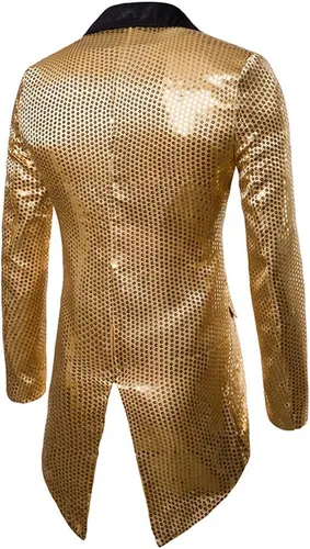 Vista 2 de Cloudstyle - Chaleco de lentejuelas para hombre, chaleco para fiesta