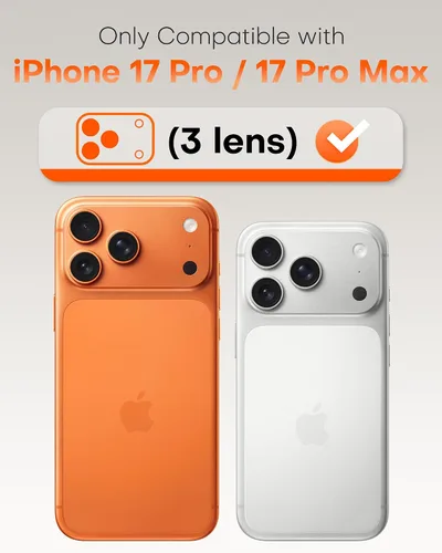 Vista 8 de TOCOL Protector de Lente de Cámara para iPhone 17 Pro Max/iPhone 17 Pro Vidrio Templado HD Individual Resistente a los Arañazos Cubierta de Cámara