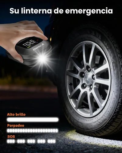 Vista 7 de ETENWOLF Arrancador de batería de coche 2000A con compresor de aire 160PSI Negro