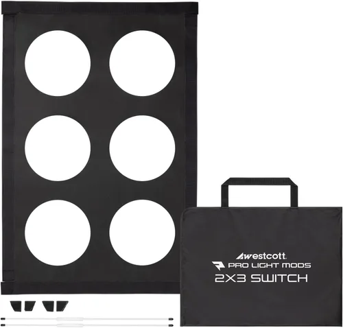 Vista 9 de Westcott Pro Light Mods - Accesorio rápido de softbox simulando luces de estadio, accesorio de iluminación de escenario, iluminación de moda