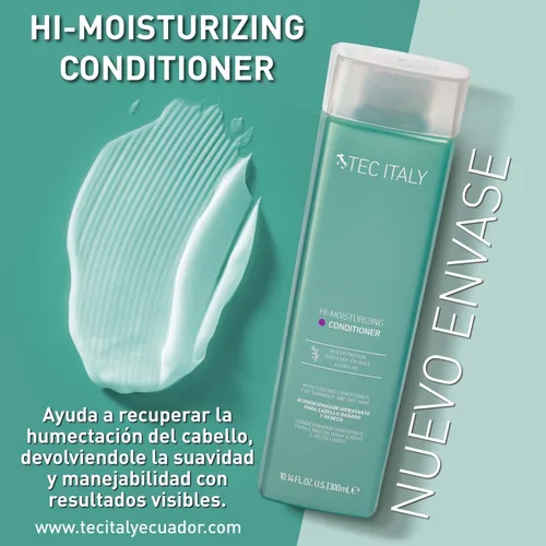 Vista 5 de Tec Italy Champú rehidratante Hi + acondicionador para cabello seco dañado