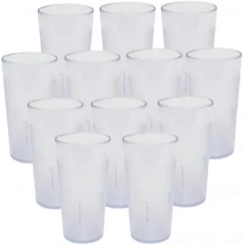 Vista 23 de TrueCraftware - Juego de 12 vasos de color ámbar de 5 onzas. Vasos reutilizables de té helado de alta calidad, apilables, aptos para lavavajillas