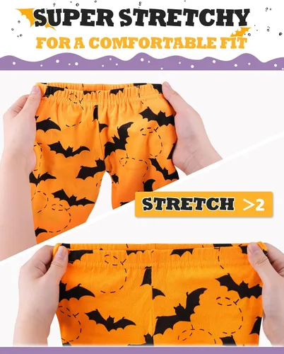 Vista 4 de KOBERO Pijamas de Halloween 100% algodón para niños y niñas de 18 meses-12 años