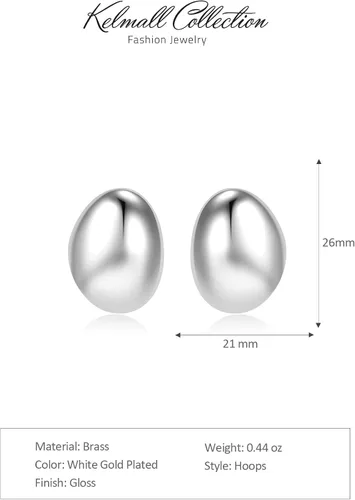 Vista 67 de KELMALL Aretes tipo argolla de oro de 14 quilates para mujer, hipoalergénicos, gruesos, redondos, no se deslustra, para orejas sensibles