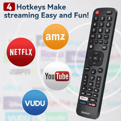 Vista 3 de Nuevo reemplazo universal Sharp aquos TV Control remoto EN2A27 compatible con Sharp Hisense Control remoto LCD LED HDTV Smart TV Control remoto