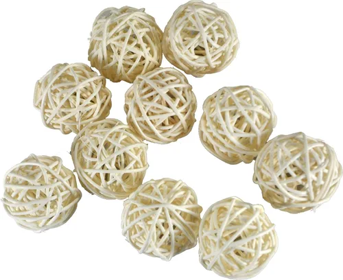 Vista 62 de 20 bolas de mimbre de ratán para decoración de mesa de boda, fiesta de Navidad (diámetro de 1.2 pulgadas, negro)