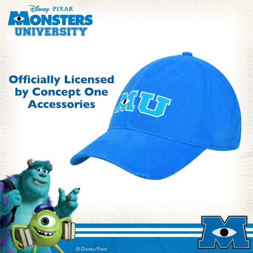 Vista 5 de Disney Pixar Monsters Inc Monsters University Gorra de béisbol ajustable color azul Azul