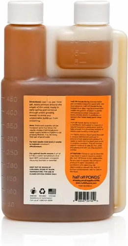 Vista 3 de HALF OFF PONDS Tratamiento de agua Extracto de cebada - Fórmula concentrada 16 oz. Botella - H2OP-BE016OZ