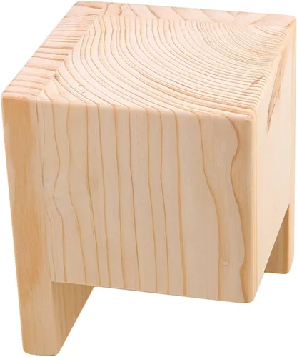 Vista 4 de Juego de 4 elevadores cuadrados para muebles de 2 pulgadas de altura, patas de muebles de madera maciza sin terminar, elevadores de cama, patas