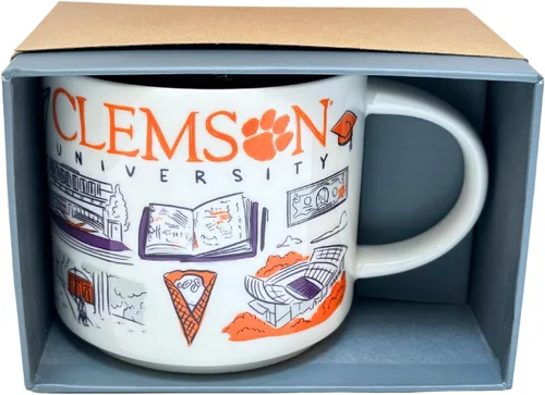 Vista 4 de Starbucks Been There Series Campus Collection Clemson University - Taza de café de cerámica, 14 onzas