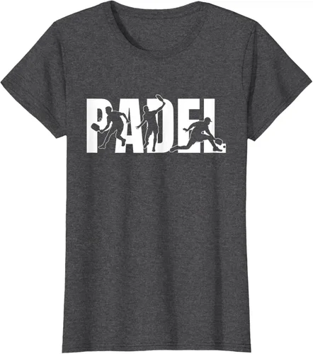 Vista 4 de Camiseta de regalo para amantes de los deportes con silueta de padel