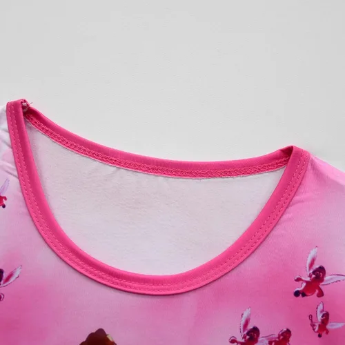 Vista 3 de Disfraz de princesa melocotón para niñas, vestido de princesa melocotón con accesorios corona y aretes
