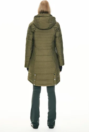 Vista 28 de Orolay - Chaqueta de plumón para mujer, abrigo de longitud media