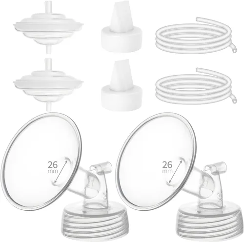 Vista 8 de Piezas de extractor de leche compatibles con Spectra S1 S2 9 Plus Motif Luna Ameda MYA Cimilre 0.866 in brida tubo protector de reflujo protector