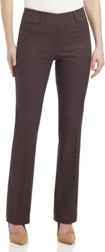 Vista 2 de Rekucci - Pantalones elásticos para mujer, de ajuste cómodo y levemente acampanados