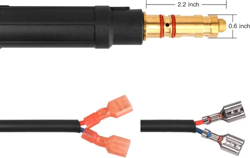Vista 4 de Zinger MIG - Antorcha de pistola de soldadura 100Amp 10 pies de repuesto para Lincoln Magnum 100L K530-5 con 10 puntas de contacto de soldadura Mig