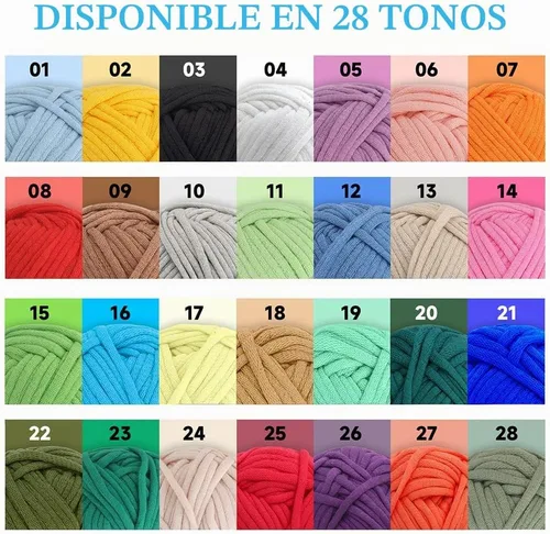 Vista 6 de Hilo de 60g Amatista para Ganchillo y Tejer; 66m (72 yardas) de Hilo de Algodón para Principiantes con Puntos Fáciles de Ver; Peso Worsted Mediano