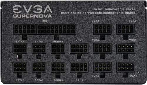 Vista 5 de EVGA Supernova 1200 P2 80+ Platinum, 1200W Modo ECO Totalmente Modular NVIDIA SLI y Crossfire Ready, 10 años de garantía, Fuente de alimentación