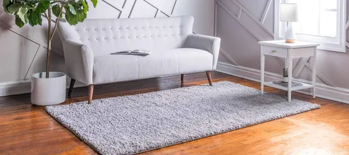 Vista 209 de Unique Loom Colección Davos Shag - Alfombra Lino