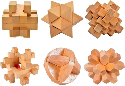 Vista 3 de 3D Rompecabezas bromista, cubeta de madera cerebro