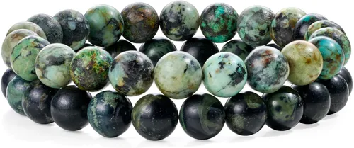 Vista 33 de Bivei - Pulsera elástica de cuentas redondas de cristales curativos semipreciosos naturales, hecha a mano, rellenadores de regalo para mujeres Ágata