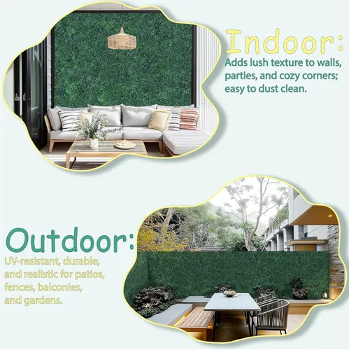 Vista 6 de HEDGE MAZE Paneles de pared de césped, 12 piezas de 20 x 20 pulgadas, pared verde con protección UV, paneles de boj de césped, fondo de pared verde