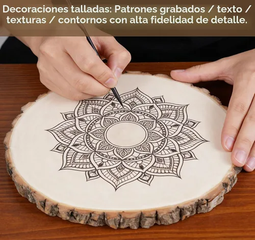 Vista 5 de ilauke - 6 rebanadas de madera para centros de mesa, círculos de madera de 7 a 8 pulgadas para manualidades