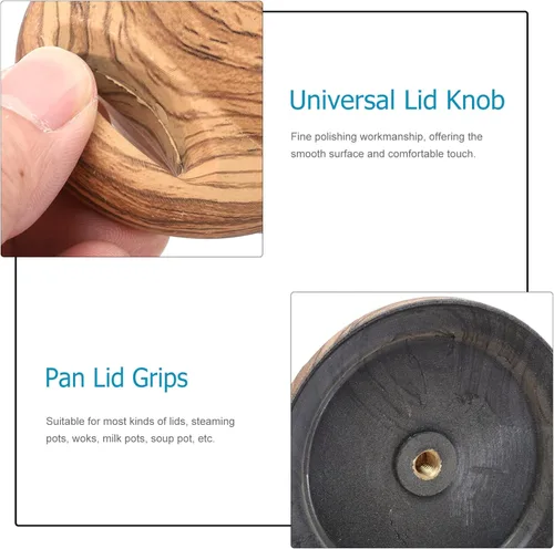 Vista 5 de DOITOOL Pomo de repuesto para tapa de olla, paquete de 2 pomos resistentes al calor para utensilios de cocina de vidrio y metal, accesorio universal