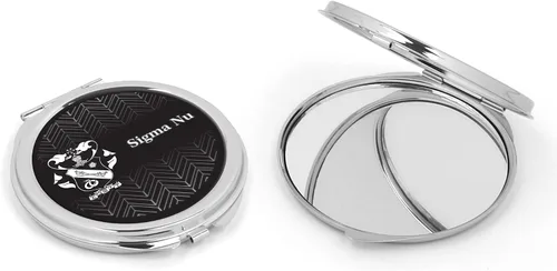 Vista 10 de Sigma Nu Fraternity Compact Cosmetic Double Makeup Pocket Round Portable Mirro (Sigma Nu #1)