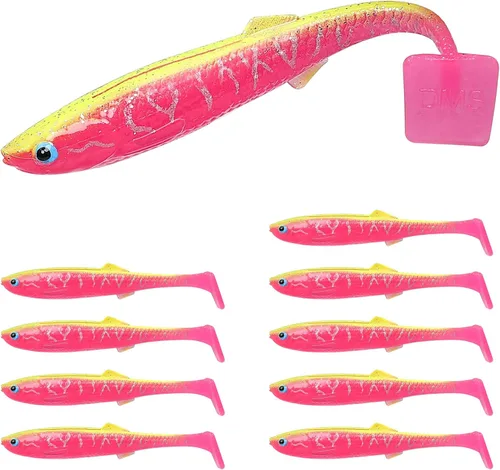 Vista 19 de TRUSCEND Shadtale Easy Catch Soft Fishing Lures, Unique Vibration and Action for Various Rigs, Paddle Tail Swimbaits Trailer for Bass, Trout