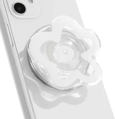 Vista 16 de OnTheGrip Lindo Diseño Transparente en Forma de Flor de Margarita Soporte de Teléfono Móvil Plegable Multifuncional para Smartphone, Tablet
