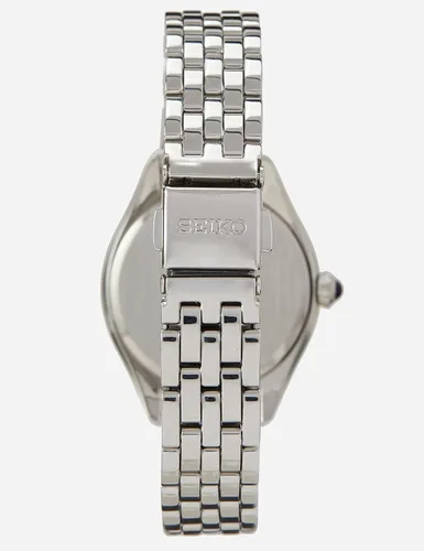 Vista 4 de SEIKO Reloj clásico de cuarzo con esfera blanca SUR327 para mujer, Negro -, Movimiento de cuarzo