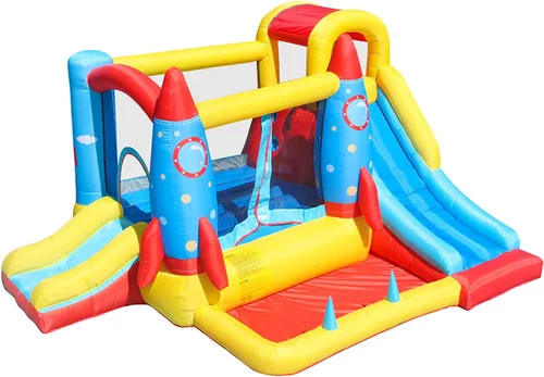 Vista 13 de Doctor Dolphin Casa inflable de rebote de agua, casa inflable para niños grandes, tobogán acuático para patio trasero, parque acuático inflable