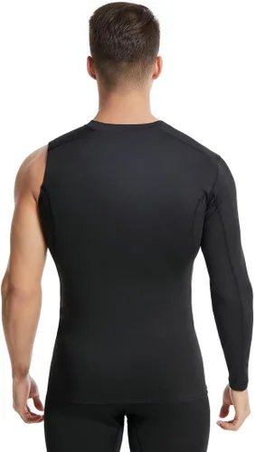 Vista 3 de New Compression Shirts for Men 12 Single Arm Long Sleeve Athletic Base Layer Undershirt Gear T Shirt for Workout Basketball