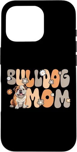 Vista 20 de Funda para iPhone 16 Bulldog Inglés Groovy World's Best English Bulldog Mom