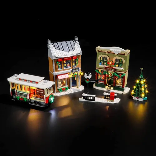 Vista 2 de LIGHTAILING Luz para Lego-10308 Christmas-High-Street - Kit de iluminación LED compatible con el modelo de bloques de construcción Lego - NO