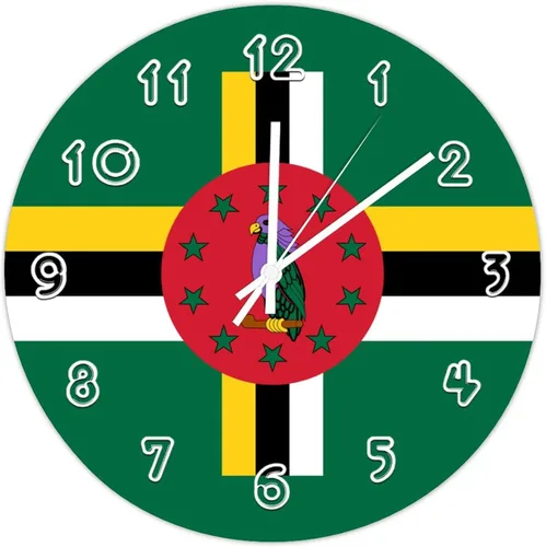 Vista 14 de Reloj de pared de Eritrea – Reloj de pared con bandera de Eritrea para dormitorio, sala de estar, oficina en casa, escuela, decoración artística