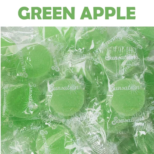 Vista 2 de Zombie Butts - Discos de gelatina con sabor a fruta de manzana verde, divertido y único regalo de broma de dulces de Halloween para cumpleaños